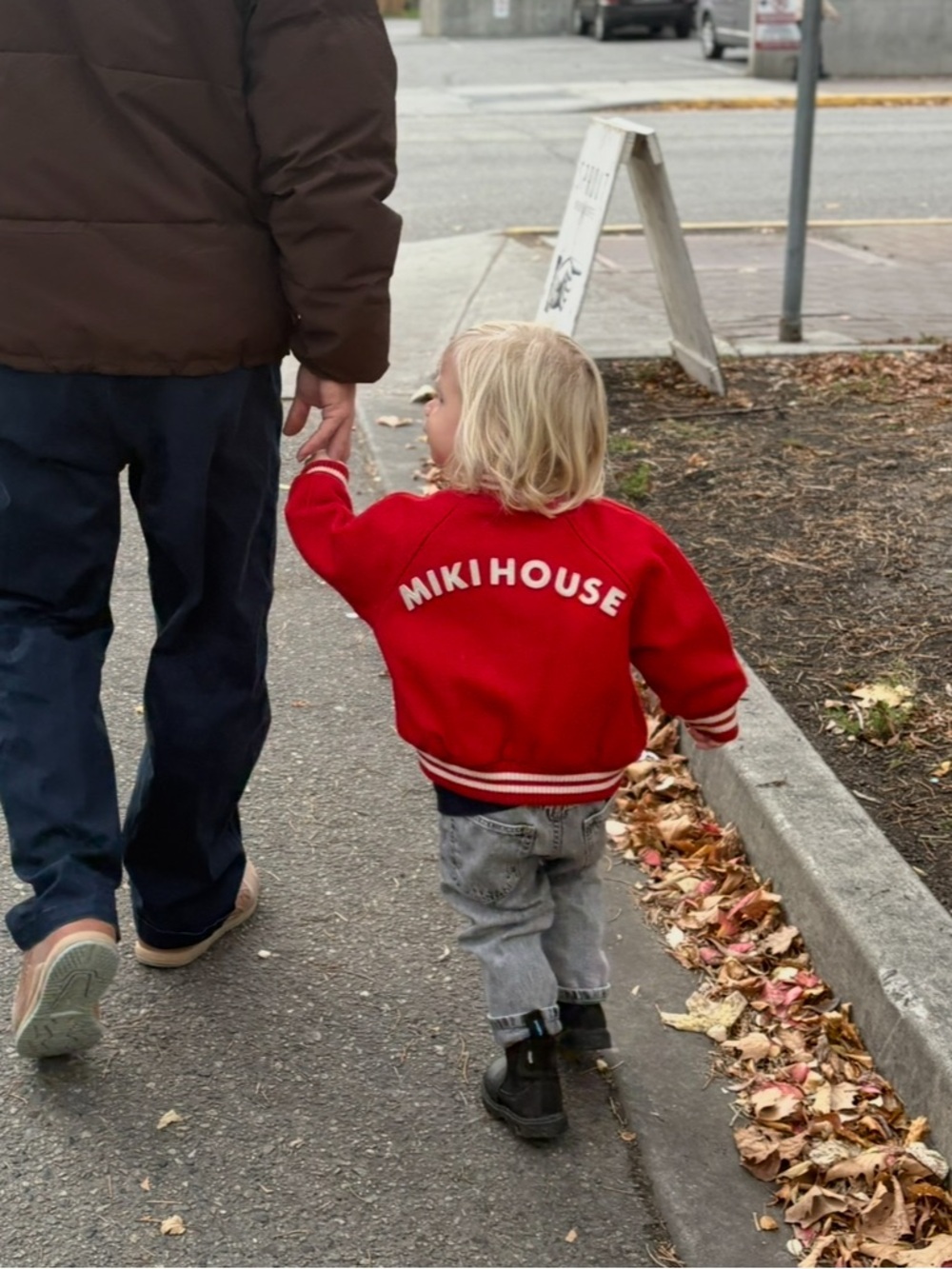 MIKIHOUSE Red Kids' Letterman Jacket